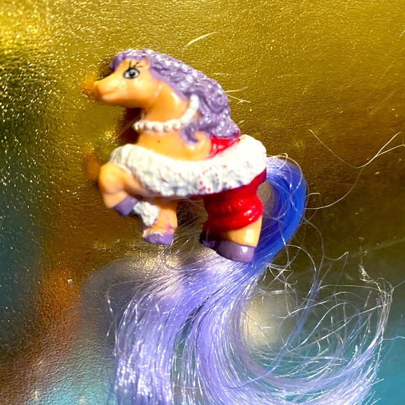 LITTLE BEAUTIES PONIES VTG 1988 TINY PONIES WITH BRUSHABLE LONG HAIR SET OF 5 - Picture 7 of 8